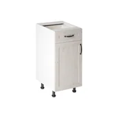 Szafki kuchenne - Szafka Dolna Stojąca 1 Drzwi 1 Szuflada D40S1 Lewa Royal Gała Meble Sosna Nordycka, Biały - miniaturka - grafika 1