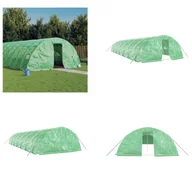 Szklarnie ogrodowe - vidaXL Szklarnia z ramą stalową zielona 70 m² 14x5x2,3 m - Szklarnia - Szklarnie - Tunel foliowy - Szklarnia wolnostojąca - miniaturka - grafika 1