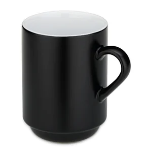 KELA Kubek ceramiczny zestaw 2 szt Mattia czarny KL-12756 - Kubki - miniaturka - grafika 1