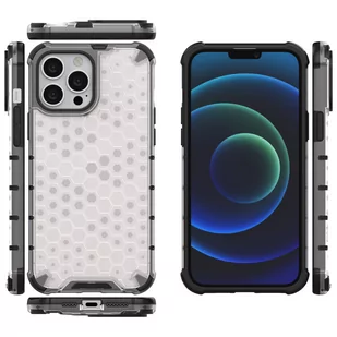 Honeycomb etui pancerny pokrowiec z żelową ramką iPhone 13 Pro Max przezroczysty - Etui i futerały do telefonów - miniaturka - grafika 2