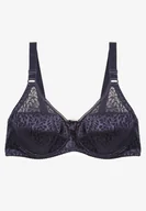 Biustonosze - Granatowy Biustonosz z Regulowanymi Ramiączkami o Koronkowym Wykończeniu Kefefia - miniaturka - grafika 1