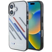 Etui i futerały do telefonów - Etui BMW Motosport IML Random Stripes do Apple iPhone 16 Plus Szary | Bezpłatny transport - miniaturka - grafika 1