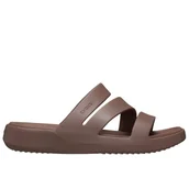 Klapki i japonki damskie - Klapki damskie Crocs Getaway Strappy 209587-0LF - brązowe - miniaturka - grafika 1