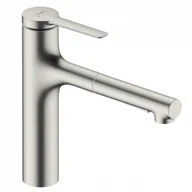 Baterie kuchenne - HANSGROHE 74823800 Zesis M33 Jednouchwytowa bateria kuchenna 160, metalowa wyciągana wylewka, 2jet, sBox Stal Szlachetna Finish - miniaturka - grafika 1