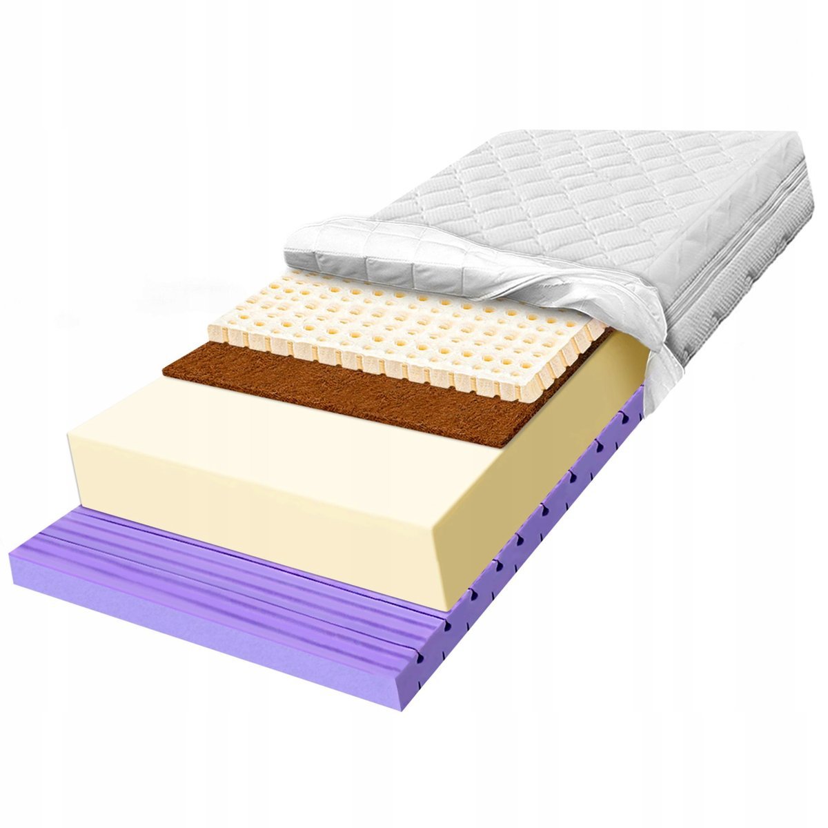 Materac 120x200 piankowy kokosowy redukcja drgań lateks i ContiH3 20cm