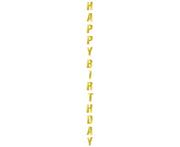 Dekoracje domu - GODAN Dekoracja pionowa B&C Happy Birthday, złota, 170 cm Eurotrade-5902973150476 - miniaturka - grafika 1