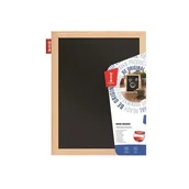 Systemy ekspozycyjne i znaki informacyjne - Tablica kredowa nabiurkowa rama drewniana 30x21cm MEMOBE czarna pionowa/pozioma + marker 1szt. /MTB030021.08.01.S.04/ - miniaturka - grafika 1
