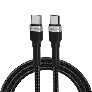 Kabel przewód w oplocie USB-C - USB-C PD 65W 1m czarny - Kable USB - miniaturka - grafika 1