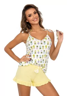 Piżamy damskie - Piżama Ananas II 1/2 Yellow - grafika 1