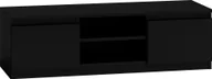 Szafki RTV - Elior Szafka RTV Verta 3X 140 cm - czarna - miniaturka - grafika 1