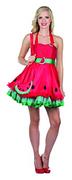 Sukienki - Rubie's 13307-38 damski kostium sexy melon malina sukienka czerwona owoce karnawał (38), wielokolorowa - miniaturka - grafika 1