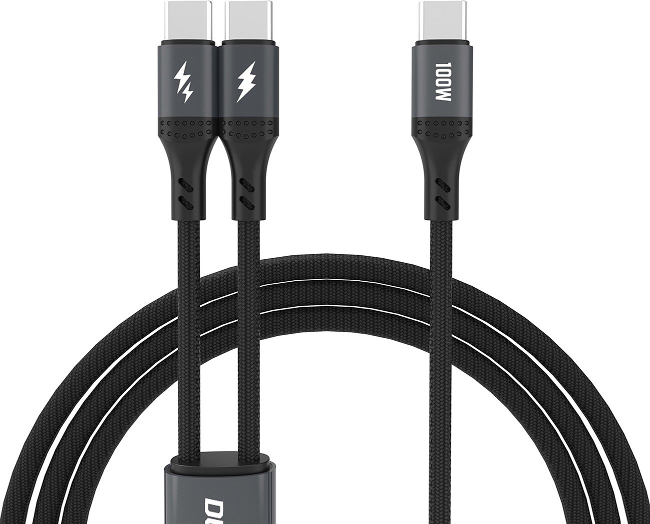 Kabel USB Dudao Kabel Dudao L3F 2w1 100W 1,2m 2 x USB-C - czarny