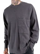 Bluzy męskie - ONLY&SONS SZARA BLUZA MĘSKA Z KIESZENIĄ Z BAWEŁNY XXL JQA - miniaturka - grafika 1