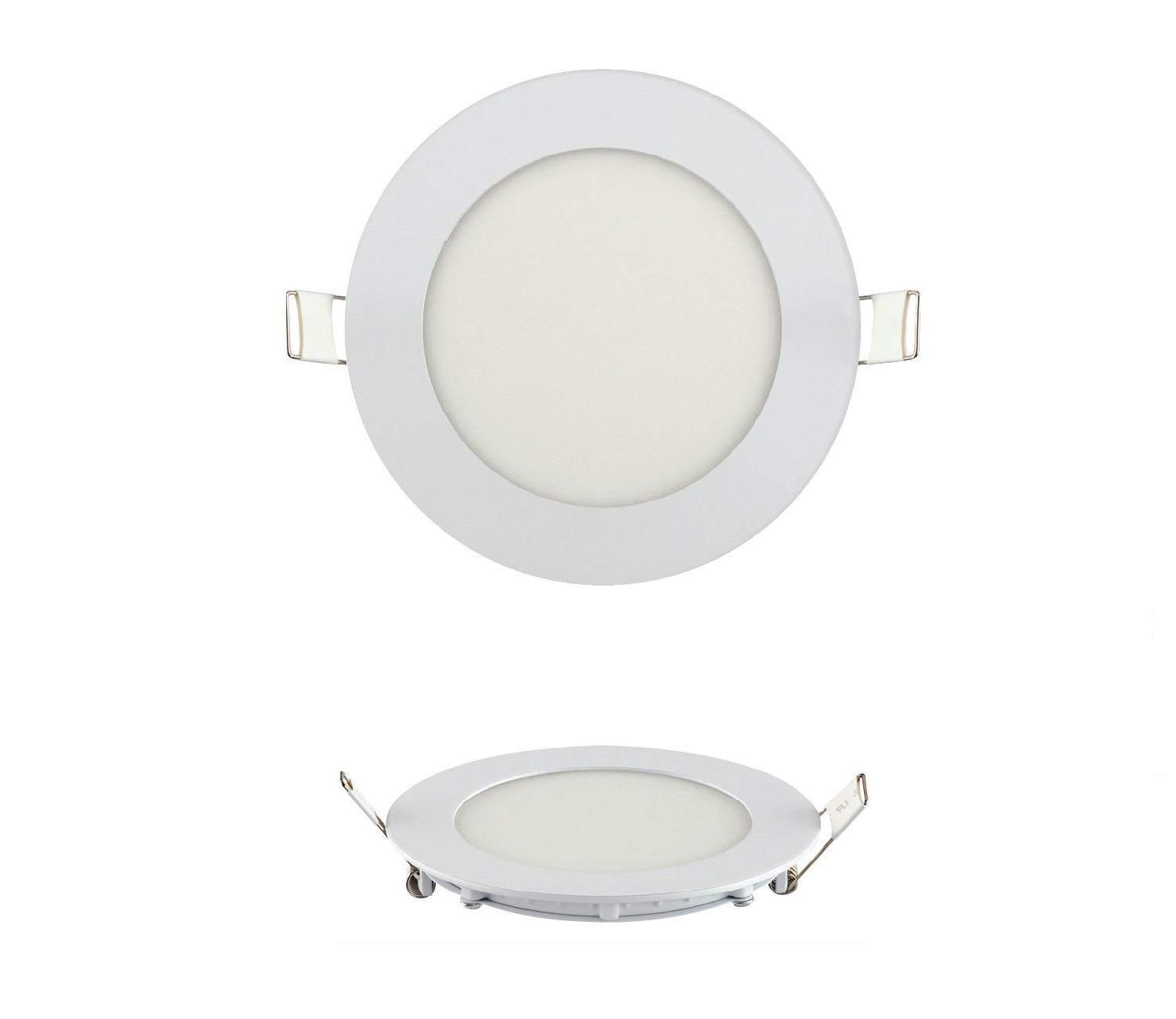 2x 6W panel LED reflektor wpuszczany światło wpuszczane chłodna biel 6500K 380 lumenów lampa sufitowa okrągła
