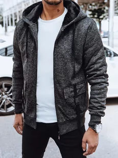 Ocieplana bluza męska rozpinana ciemnoszara Dstreet BX5607-M - Bluzy męskie Ocieplana bluza męska rozpinana ciemnoszara Dstreet BX5607-M - Bluzy męskie - miniaturka - grafika 1