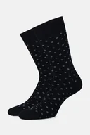 Skarpetki męskie - Skarpety Granatowe Mikrowzór - miniaturka - grafika 1