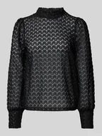 Bluzki damskie - Bluzka koronkowa o kroju regular fit z bufiastymi rękawami model ‘BECCA’ - miniaturka - grafika 1