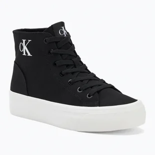 Trampki damskie Calvin Klein YW0YW01764 Vulc Flatform Mid Cv Mg black/bright white - Trampki damskie - miniaturka - grafika 1