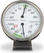 Termometry domowe - Hama 00222207 Termohigrometr Tahiti Urządzenie naścienne srebrne - miniaturka - grafika 1