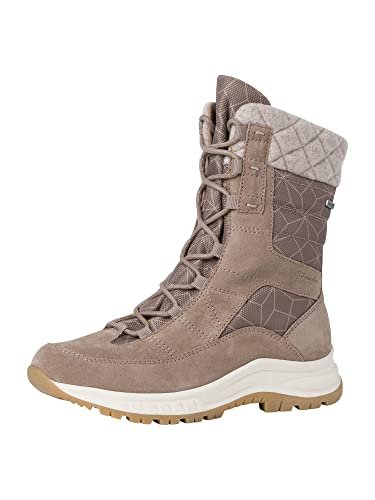 Tamaris COMFORT damskie botki sznurowane, z podszewką, z zamkiem błyskawicznym, Comfort Fit, szarobrązowy, 37 EU szeroki