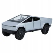 Zabawki zdalnie sterowane - METALOWY MODEL TESLA CYBERTRUCK 1:24 DŹWIĘK ŚWIATŁA LED OTWIERANE DRZWI - miniaturka - grafika 1