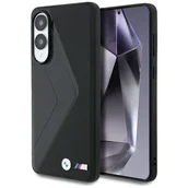 Etui i futerały do telefonów - Etui BMW Leather Oversized Stripes MagSafe do Samsung Galaxy S25 Edge Czarny - miniaturka - grafika 1