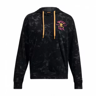 Damska bluza teningowa nierozpinana z kapturem Under Armour Project Rock W Udrground Terry HD - czarna - UNDER ARMOUR - Bluzy sportowe damskie - miniaturka - grafika 1