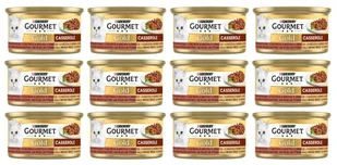 Purina Gourmet Gold Casserole Kaczka,Indyk w Brązowym Sosie 12x85g - Mokra karma dla kotów - miniaturka - grafika 1