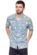 Koszule męskie - Wrangler, Koszula męska, Ss Resort Shirt Light Indigo W59078S4E, rozmiar L - miniaturka - grafika 1