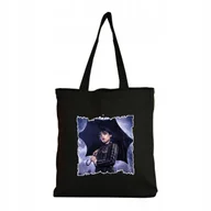 Torby i wózki na zakupy - CZARNA TORBA NA ZAKUPY na ramię WEDNESDAY ADDAMS - miniaturka - grafika 1