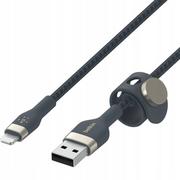 Kable USB - Belkin Kabel USB Lightning Braided Silicone 2m Niebieski CAA010BT2MBL - miniaturka - grafika 1
