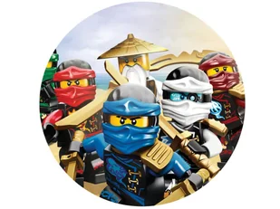 Dekoracyjny opłatek tortowy Ninjago - 20 cm - Ciasta i półprodukty do ciast - miniaturka - grafika 1