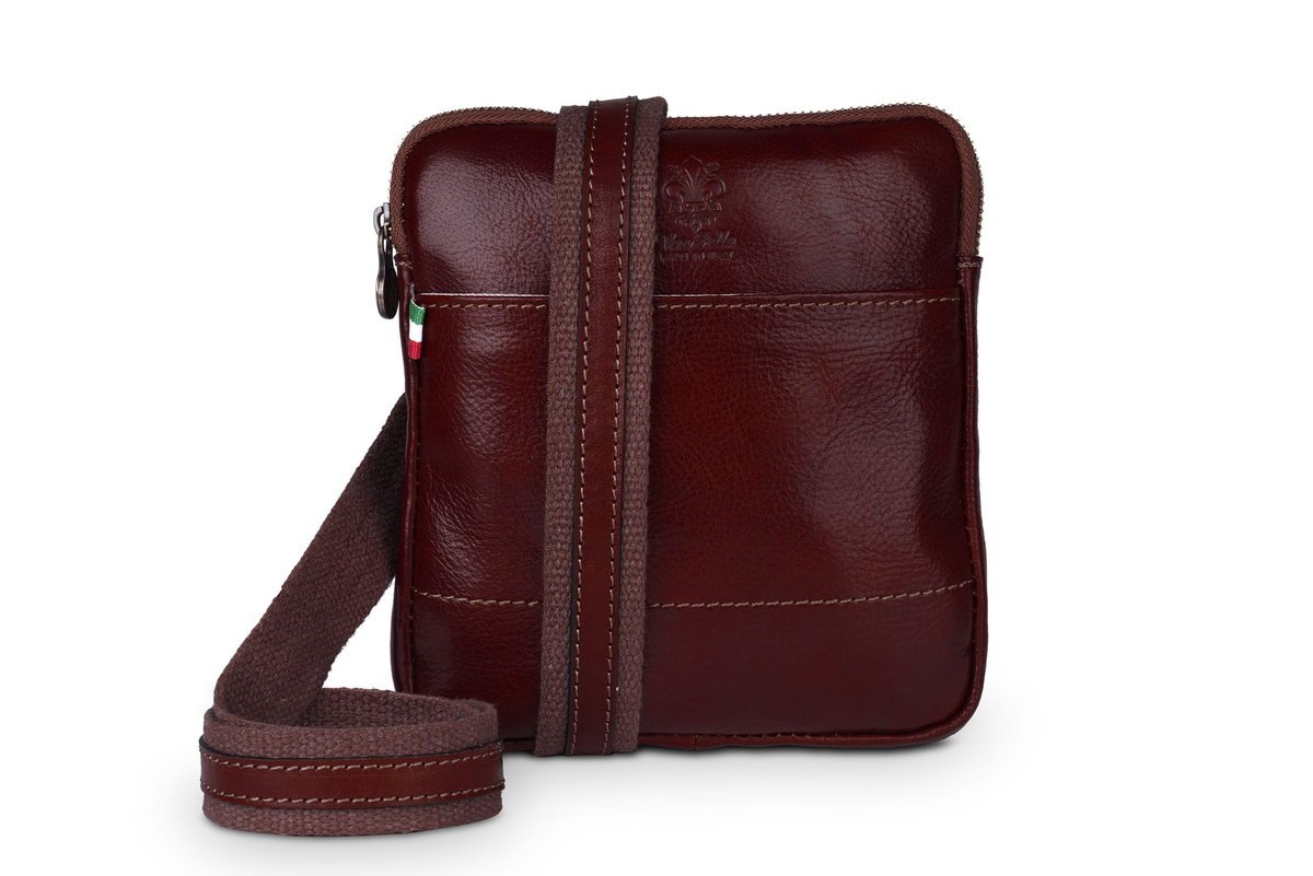 Listonoszka Skórzana Vera Pelle Viaggio Brązowa