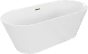 Wanny - Mexen Flavia wanna wolnostojąca 150 x 75 cm, biała, przelew złoty - 54031507500-50 - miniaturka - grafika 1