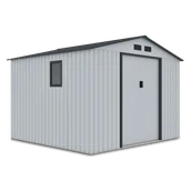 Altany ogrodowe - Domek na narzędzia HUDSON 9x8 Light Grey - miniaturka - grafika 1