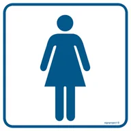 Systemy ekspozycyjne i znaki informacyjne - RA015 TOALETA DAMSKA 1, FN - FOLIA SAMOPRZYLEPNA; (100X100MM) - miniaturka - grafika 1