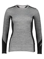Koszulki sportowe damskie - Mizuno Koszulka funkcyjna "Virtual Body G2 Crew" w kolorze szaro-czarnym - miniaturka - grafika 1