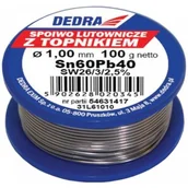 Akcesoria do lutowania - Dedra Lut z topnikiem 1,0mm 31L61010 Dom001059 - miniaturka - grafika 1
