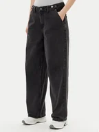 Spodnie damskie - Vans Jeansy Curbside VN000FVH Czarny Wide Leg - miniaturka - grafika 1