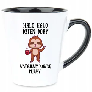 Kubek Latte Czarno Biały WSTAJEMY KAWKĘ PIJEMY 350ml Na Prezent Zabawne Wz - Kubki Kubek Latte Czarno Biały WSTAJEMY KAWKĘ PIJEMY 350ml Na Prezent Zabawne Wz - Kubki - miniaturka - grafika 1