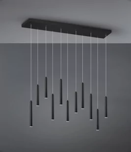 Trio Leuchten Lampa wisząca czarna z 3-stopniowym ściemnianiem LED 11-punktowym - Tubas - Lampy sufitowe - miniaturka - grafika 1