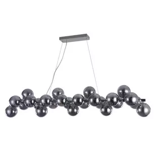 Italux Wisząca LAMPA loftowa CABELLA PND-5252-A-25-CH+SMK szklana OPRAWA molekuły ZWIS kule balls bubbles chrom przydymiony PND-5252-A-25-CH+SMK - Lampy sufitowe - miniaturka - grafika 1