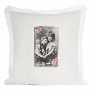 Euro Firany Poszewka Z Koronką Maddie 2 45 x 45 Biały 1218627 - Poszewki na poduszki - miniaturka - grafika 1