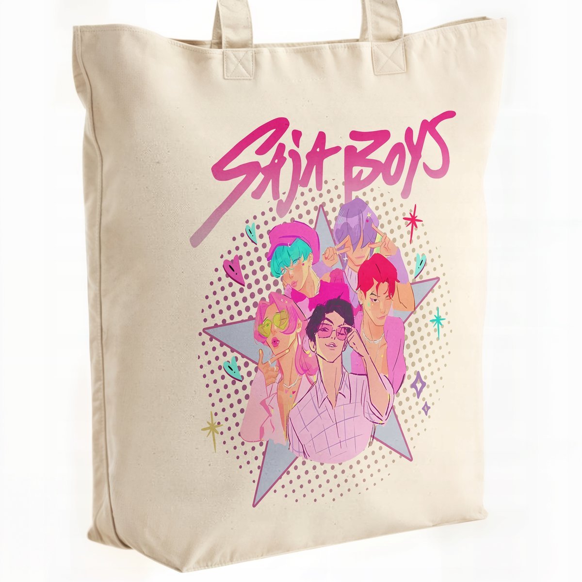 Torba bawełniana premium KPopowe Łowczynie Demonów Huntrix Saja Dla Fanów