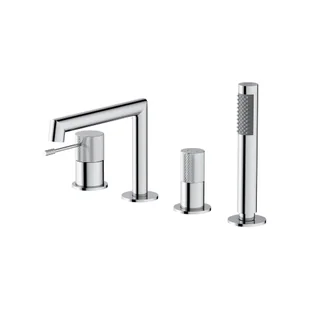 Bateria wannowa Cersanit Zen 4-otworowa chrom połysk S951-565 - Baterie wannowe i prysznicowe - miniaturka - grafika 1