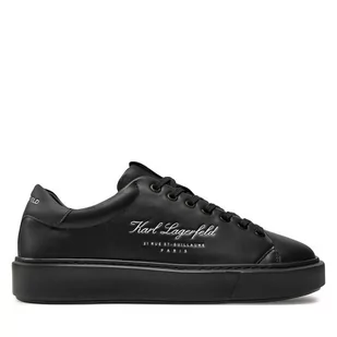 Sneakersy KARL LAGERFELD KL52223 Black Lthr/Mono 00X - Półbuty męskie - miniaturka - grafika 1