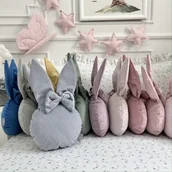 Kołdry i poduszki dla dzieci - Poduszka aksamitna króliczek do pokoju dziecka 12 kolorów - miniaturka - grafika 1