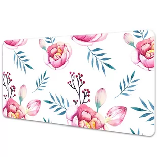 Podkładka mata ochronna na biurko Kwiaty 90x45 cm - Podkładki na biurko - miniaturka - grafika 1