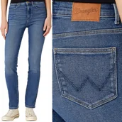 Spodnie damskie - Wrangler SLIM Airblue DżINS PROSTE WYSOKIE DAMSKIE SPODNIE JEANSOWE W27 L30 - miniaturka - grafika 1