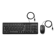 Zestawy myszka + klawiatura - HP 160 Keyboard &amp; Mouse czarny - miniaturka - grafika 1